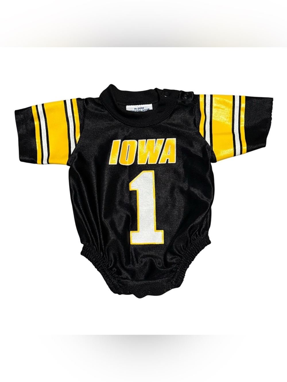 Iowa Hawkeyes Baby Bodysuit 0–3M Jersey Style IZAW Black Gold Football Outfit